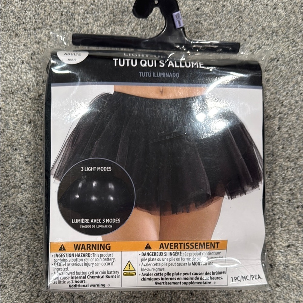 Black Light-Up Tutu with 3 light Modes for women